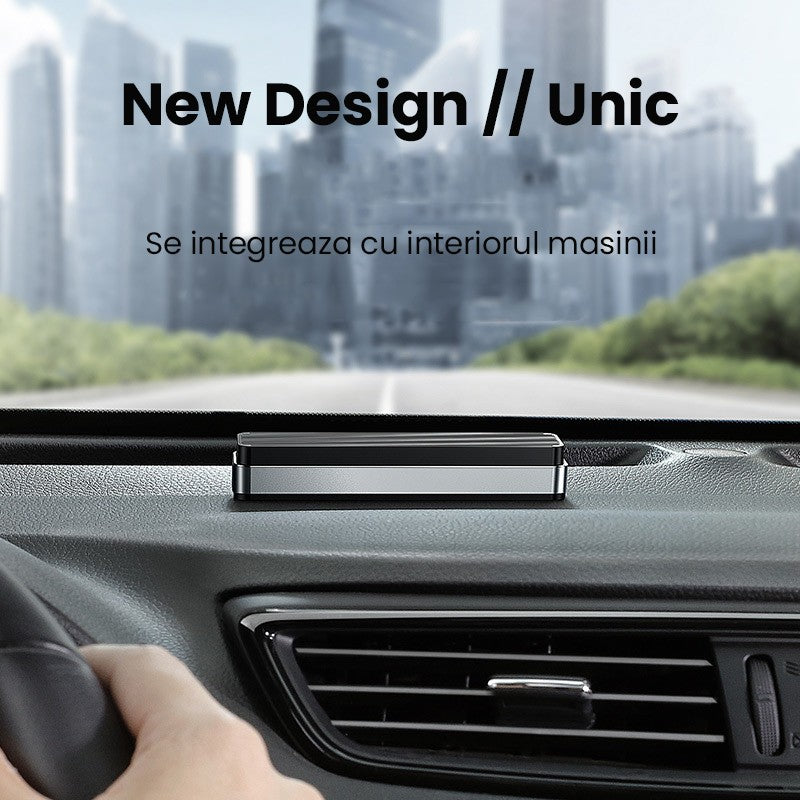 Suport Numar de Telefon pentru Parcare Auto, Vivimall, Suport pentru Numarul de telefon, Pop-Up pentru Ascundere, Banda Adeziva Inclusa, 150 x 52 x 60 mm, Cifre Rosii, Space Gray - vivimall.ro