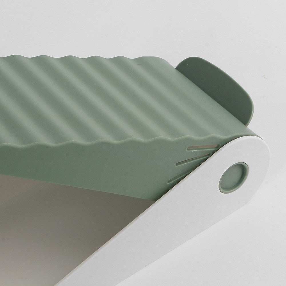 Suport pentru Pantofi, , cu Două Straturi, Organizator, Antiderapant și Durabil, Inălțime Reglabilă, 25.5x11x7.5 cm, Verde, 150 g - vivimall.ro