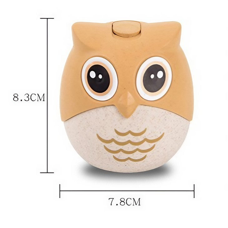 Suport pentru Scobitori, Vivimall, Model Bufnita, Multifunctional, 8.3x7.8 cm, Portocaliu - vivimall.ro