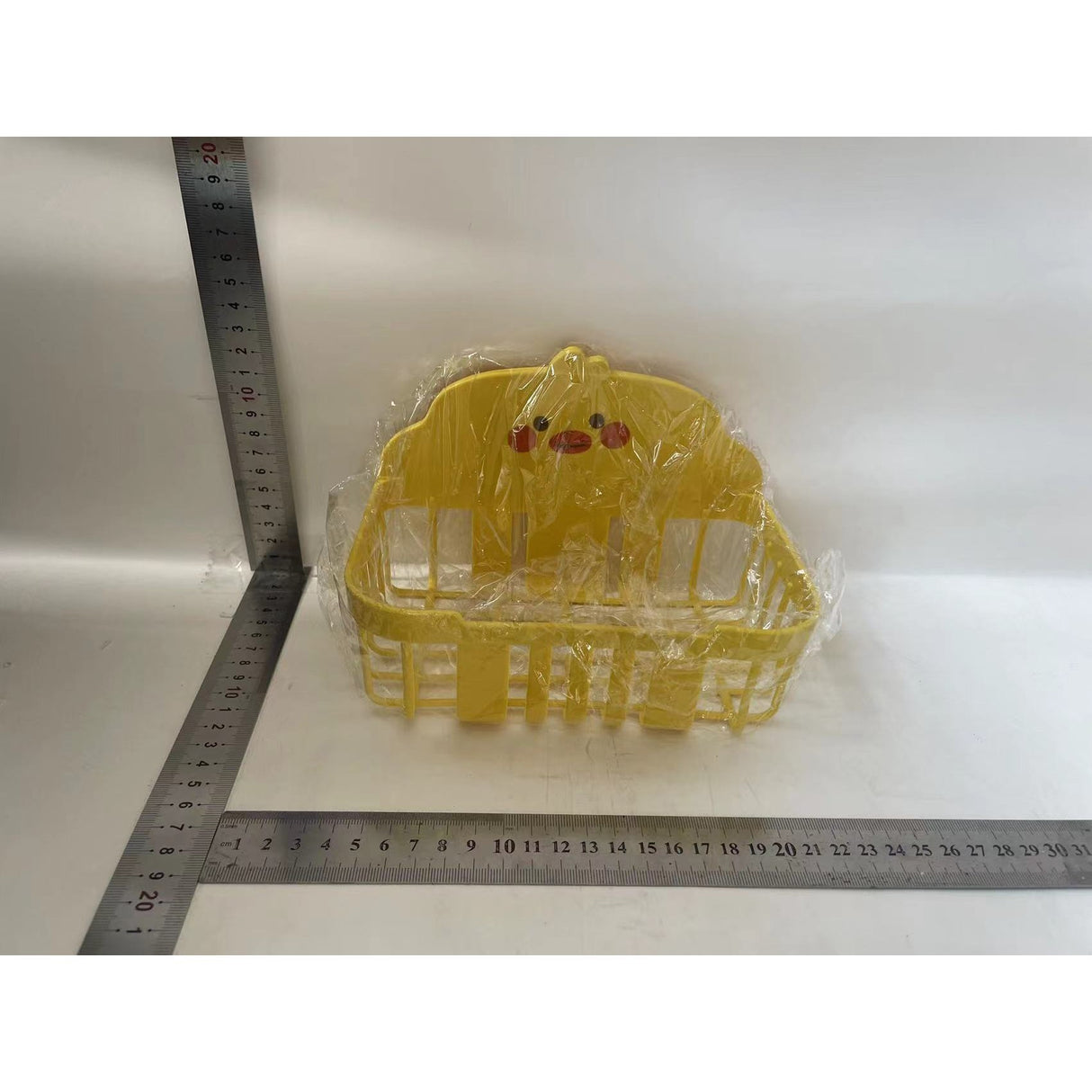 Suport pentru Servetele in Baie, Vivimall, Suport pentru Prosoape, din Plastic PP, Montare pe Perete cu Adeziv, Model Ratusca, 13x19x12 cm, Galben - vivimall.ro