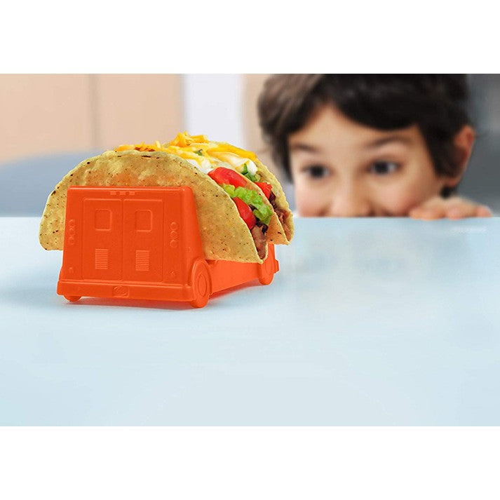 Suport pentru Taco, Vivimall, Model Autobuz, 14 x 7.5 x 6.5 cm, din PP, Portocaliu - vivimall.ro