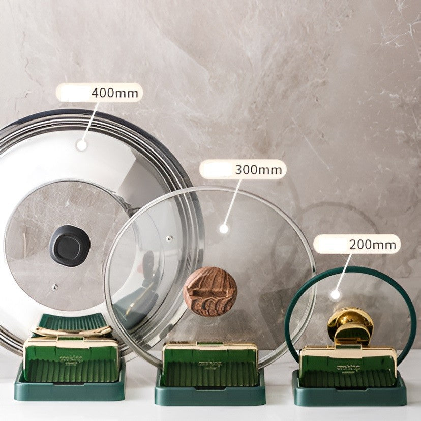 Suport Pliabil, Vivimall, pentru Capace, Linguri, Multifunctional, Plasare pe Blatul de Bucatarie, 18.9x16.2x2.6 cm, Verde - vivimall.ro