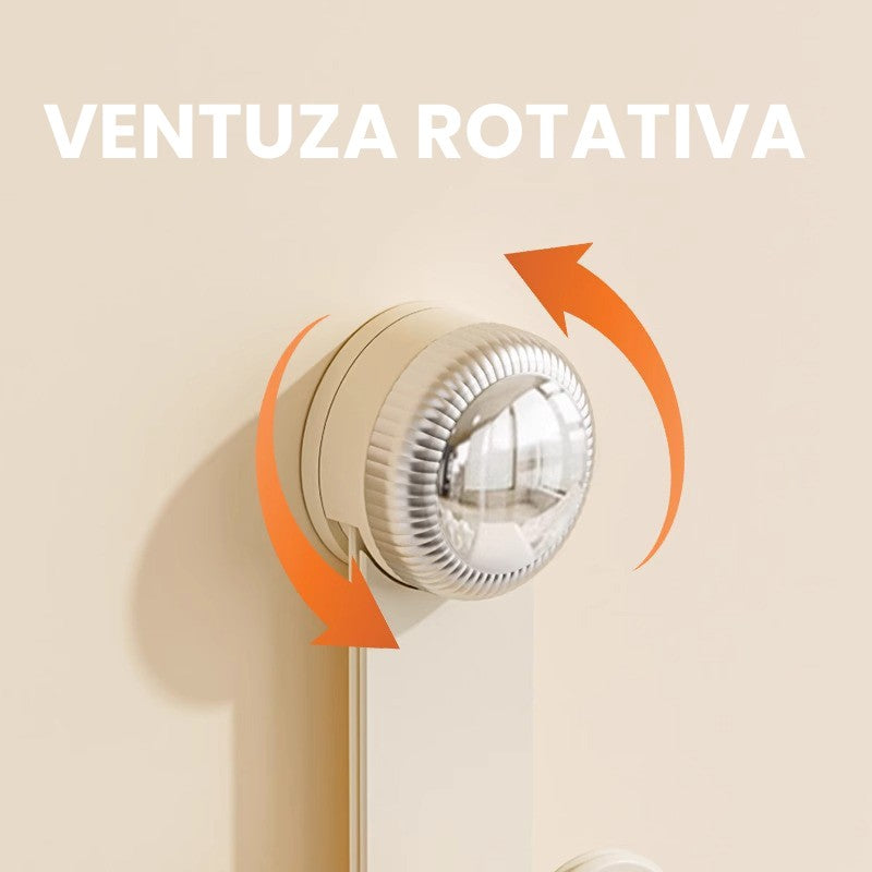 Suport pentru Capace Vase, Vivimall, Suport de Depozitare pentru Capacul Oalei in Bucatarie, cu Ventuza, Usor de Montat pe Perete, 19 x 6 x 5 cm, Alb Crem - vivimall.ro