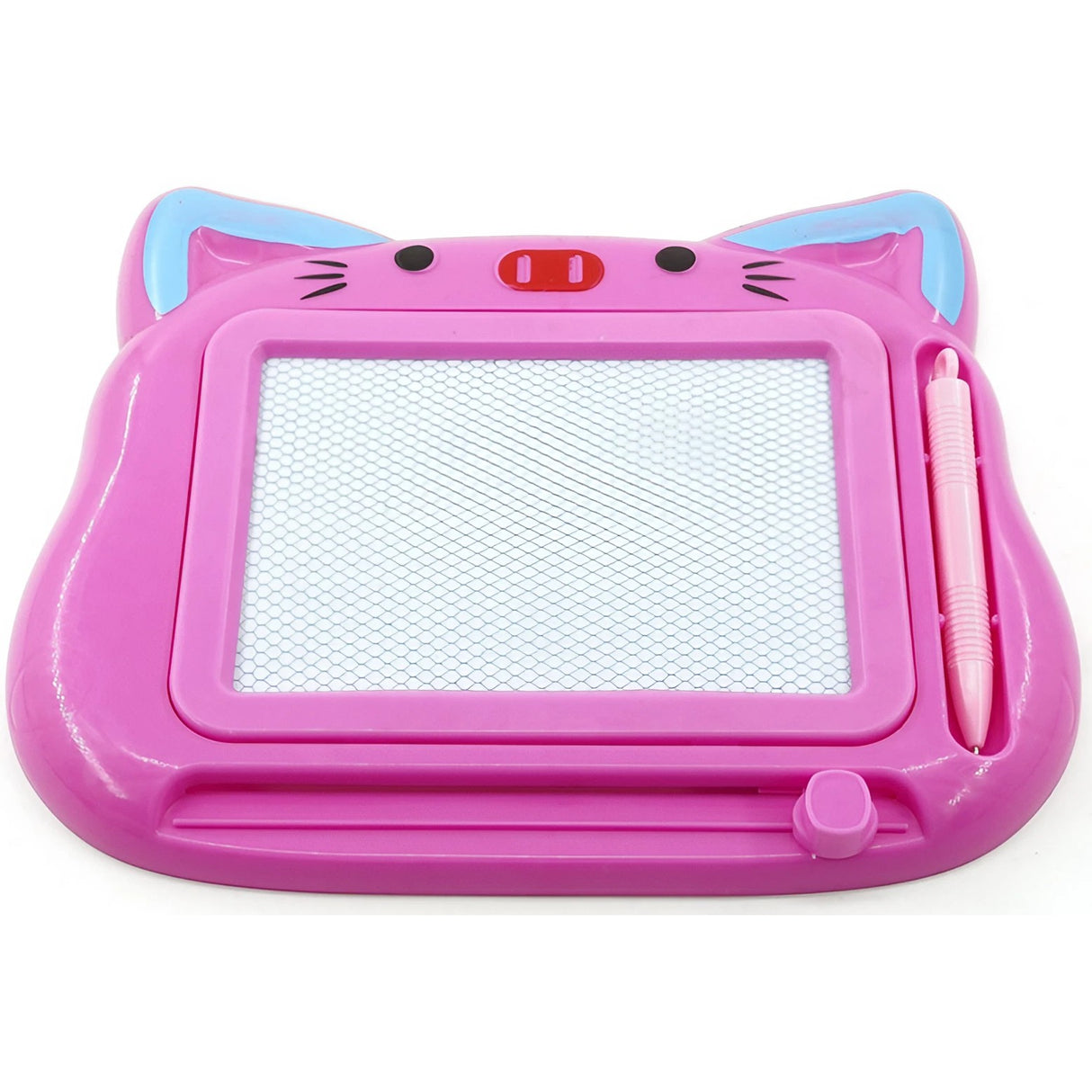 Tablita Magnetica de Scris si Desenat, Vivimall, Model Pisica, cu Creion, Dimensiuni 23.2x18.5 cm, Suprafata Desen 14.6x10.4 cm, Dezvolta Imaginatia si Creativitatea, Incurajeaza Exersarea Scrisului, Roz - vivimall.ro