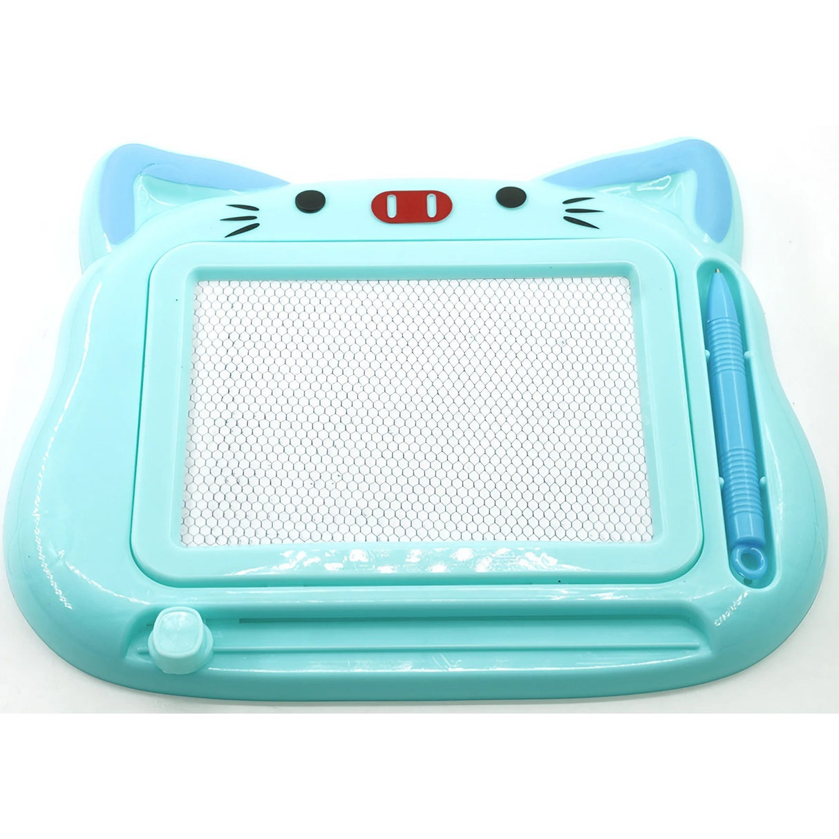 Tablita Magnetica de Scris si Desenat, Vivimall, Model Pisica, cu Creion, Dimensiuni 23.2x18.5 cm, Suprafata Desen 14.6x10.4 cm, Dezvolta Imaginatia si Creativitatea, Incurajeaza Exersarea Scrisului, Albastru, Resigilat - vivimall.ro