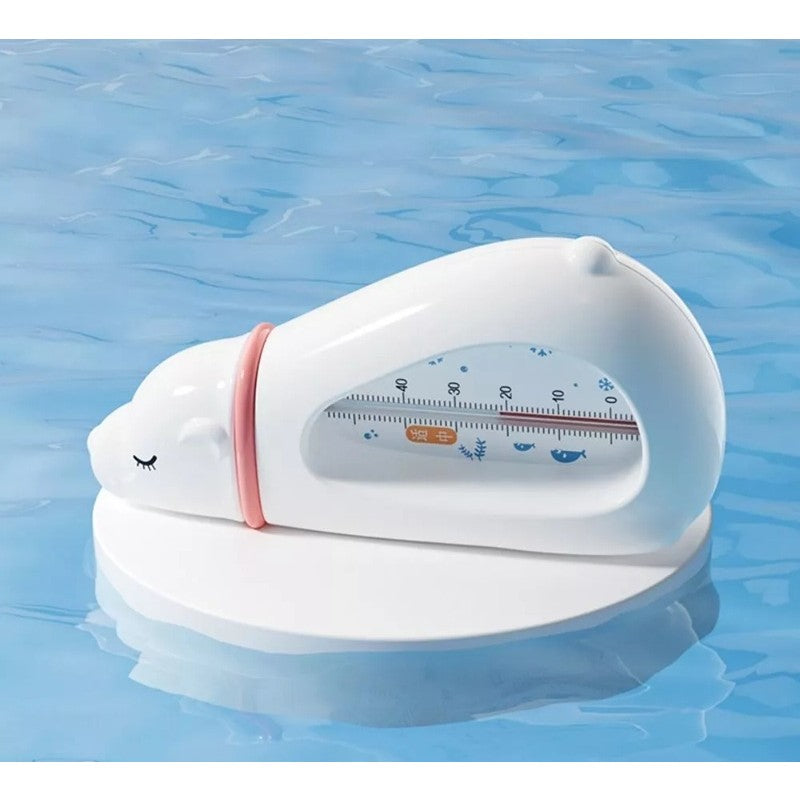 Termometru pentru Baie, Vivimall, Plutitor, Rezistent la apa, Multifunctional, Model Urs Polar, 15x7.5x4 cm, Alb - vivimall.ro