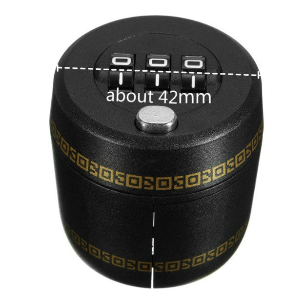 Lacat de Blocare pentru Sticle, Vivimall, Lacat pentru Sticle cu Bauturi, din Plastic PP durabil, Cu Parola din 3 Cifre, 40 x 42 x 45 mm, Negru - vivimall.ro