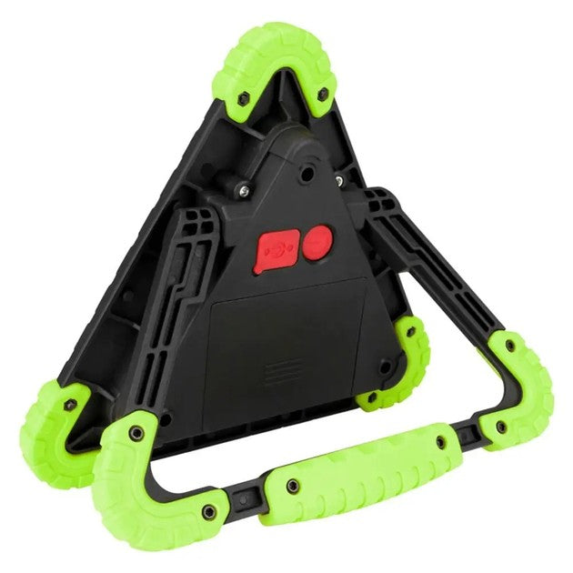 Multifunkciós Elakadásjelző Háromszög, LED Zseblámpa, Vízálló IP65, 800 Lm, 2 X AA, Telefontöltési Funkció, USB és Micro USB, Cob 33