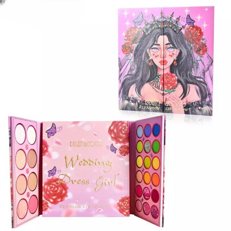 Trusa De Machiaj, Paleta De Farduri Kevin&Coco Cu 62 De Culori Pigmentate Si Sidefate - vivimall.ro