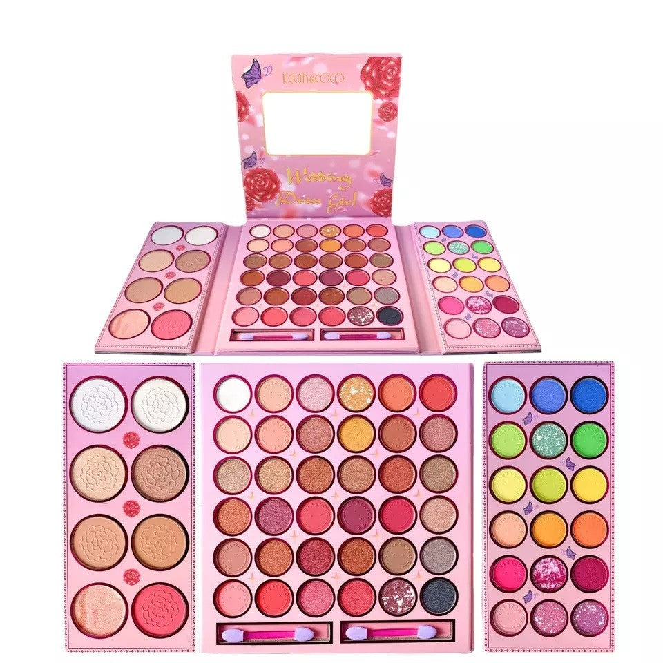 Sminkkészlet, Kevin&Coco szemhéjfesték paletta 62 pigmentált és gyöngyházfényű színnel