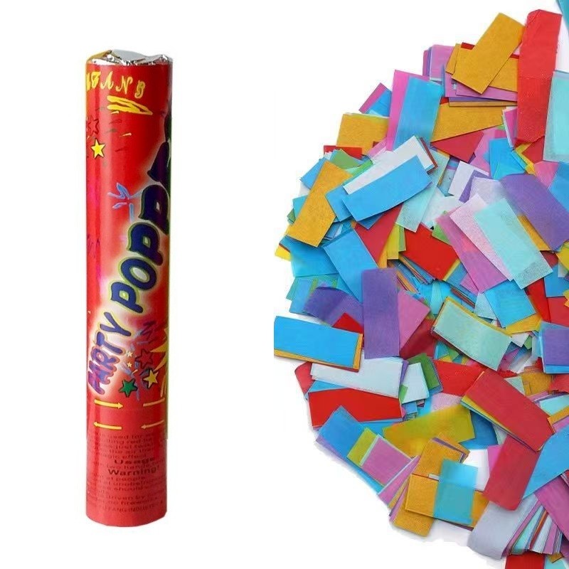 Tub de Confetti, Vivimall, Party Pooper, 40x5 cm, Confetii Asortate din Hartie, Multicolor - vivimall.ro