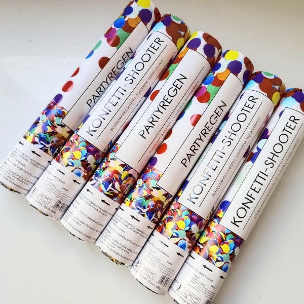 Tun de Confetti, 40 cm. Vivimall, Model Konffetti Shooter, Paiete din Hartie, Multicolor - vivimall.ro