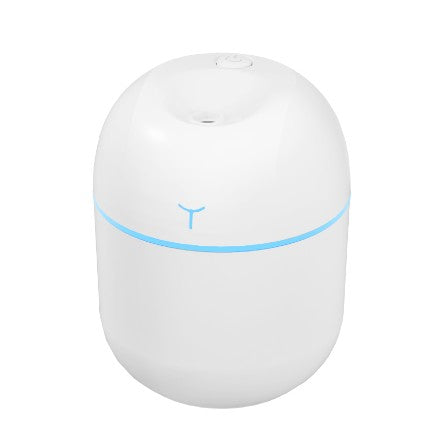 Mini Umidificator Portabil, Vivimall, 2 Moduri, Aromaterapie, Silentios, Lumina Ambientala, Incarcare USB, 220 ml, 8 x 8 x 10.3 cm, Alb - vivimall.ro