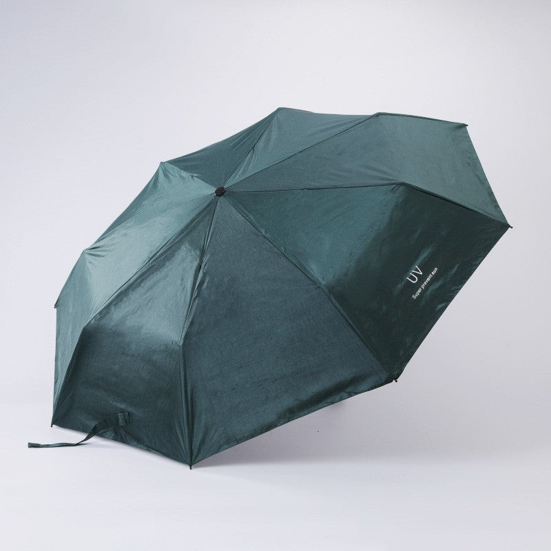 Umbrela, Vivimall, Protectie UV Soare, Protectie Ploaie, Pliabila, din Vinil si Otel, 96 x 67 cm, Verde - vivimall.ro