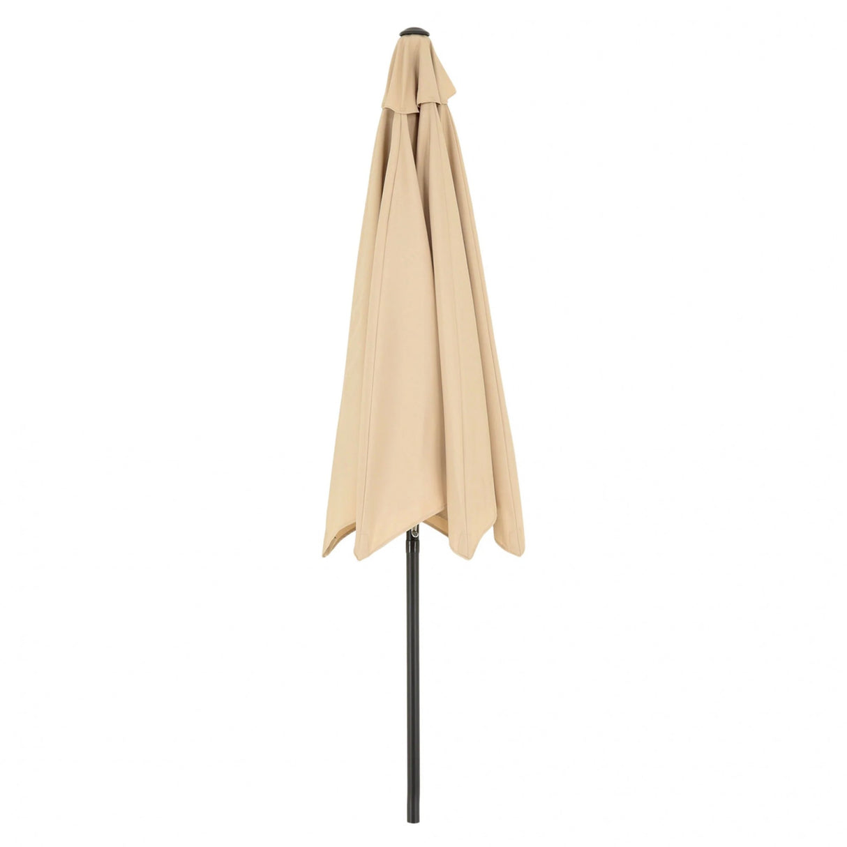 Umbrela rotunda de soare Vivimall pentru terasa, diametru 2.70 m, inclinare, manivela, crem - vivimall.ro