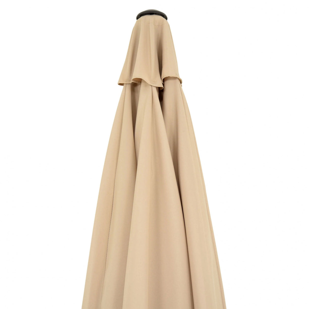 Umbrela rotunda de soare Vivimall pentru terasa, diametru 2.70 m, inclinare, manivela, crem - vivimall.ro