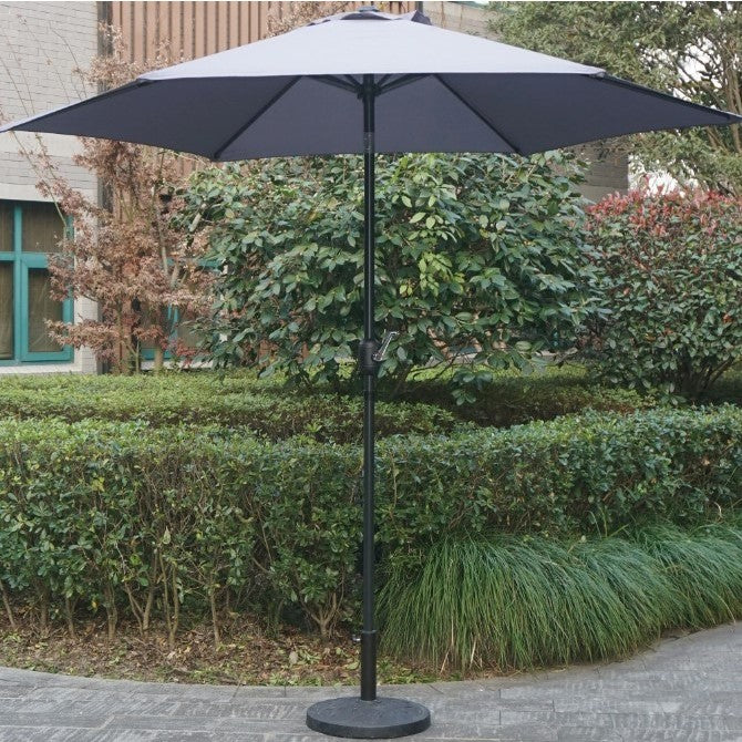 Umbrela Terasa/Gradina Vivimall , Inaltime 2,5 m, Diametru 2.30 m, Manivela/Inclinare, Gri - vivimall.ro