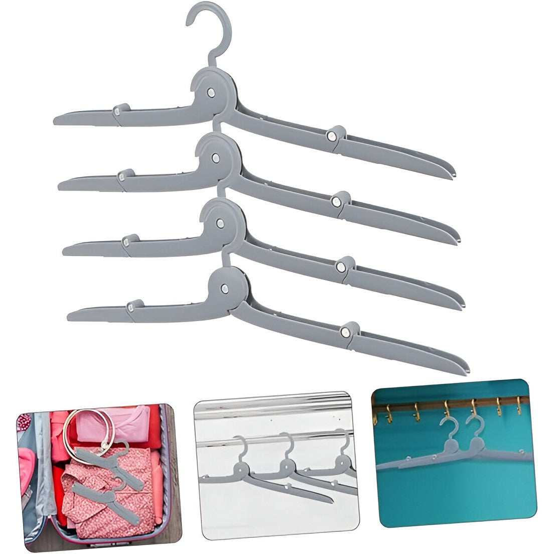 Umeraș Pliabil De Călătorie, Mini Cuier Portabil Pentru Haine, Suport De Uscare, 14 x 7 x 1,4 cm - vivimall.ro