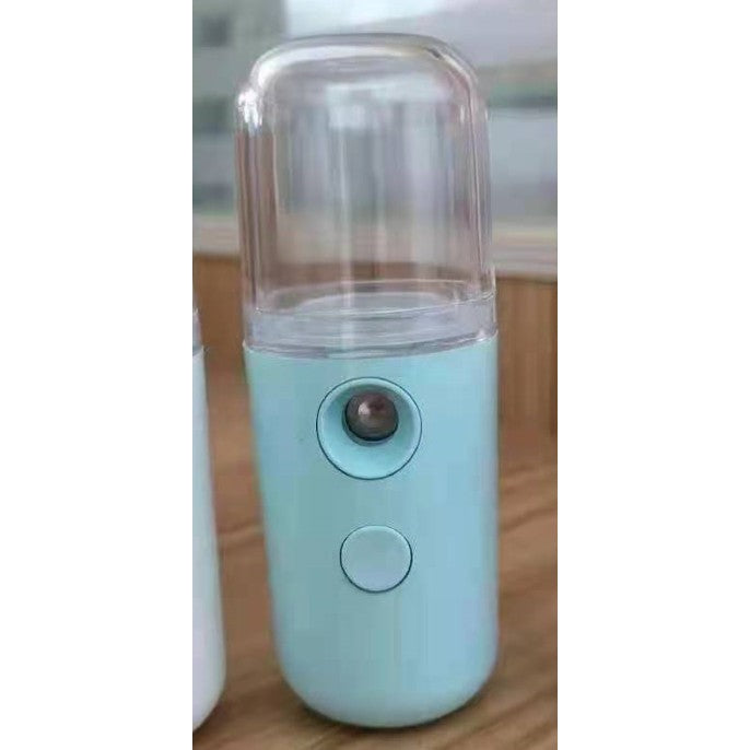 Spray de Hidratare Facială cu Tehnologie Nano, Vivimall, Hidratare, Igienizare, Abur Rece, Încărcare USB, Capacitate 30 mL, 10cm, Albastru - vivimall.ro