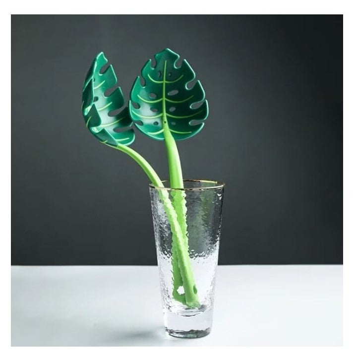 Ustensila bucatarie universala tip frunza, material ABS, creativa, design unic si modern, 30x9.5 cm, verde - vivimall.ro