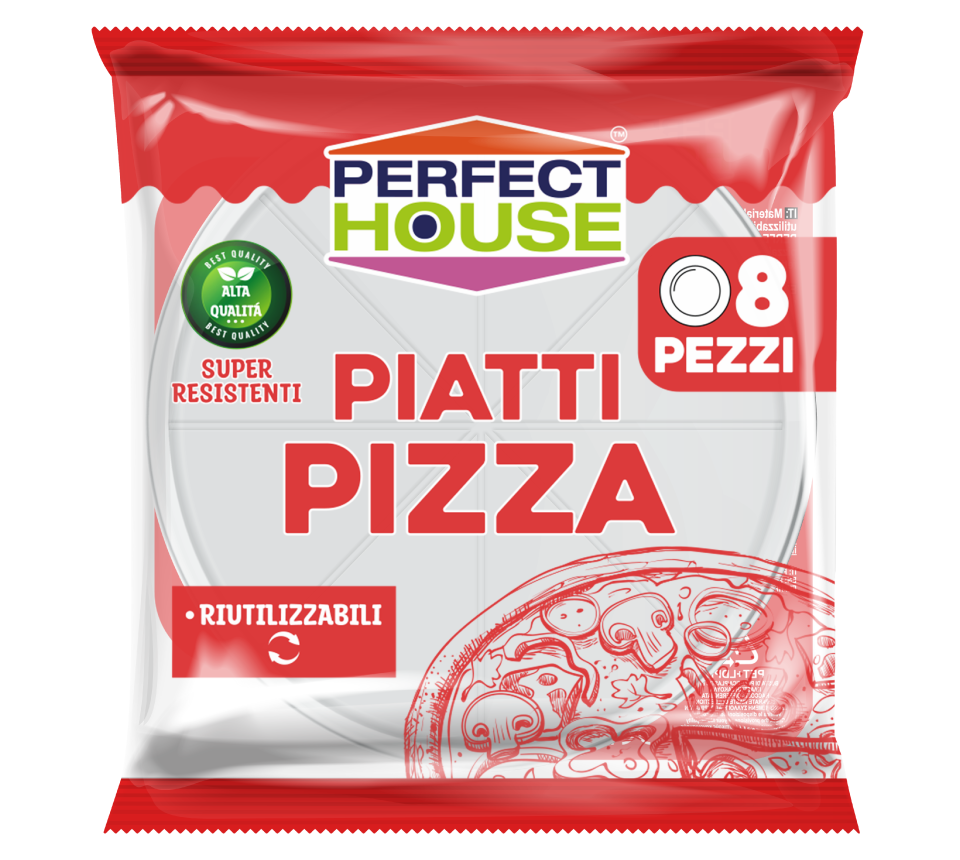 Perfect House - Piatti Riutilizzabili Colorati - 20 pz - Practicitate la Masa