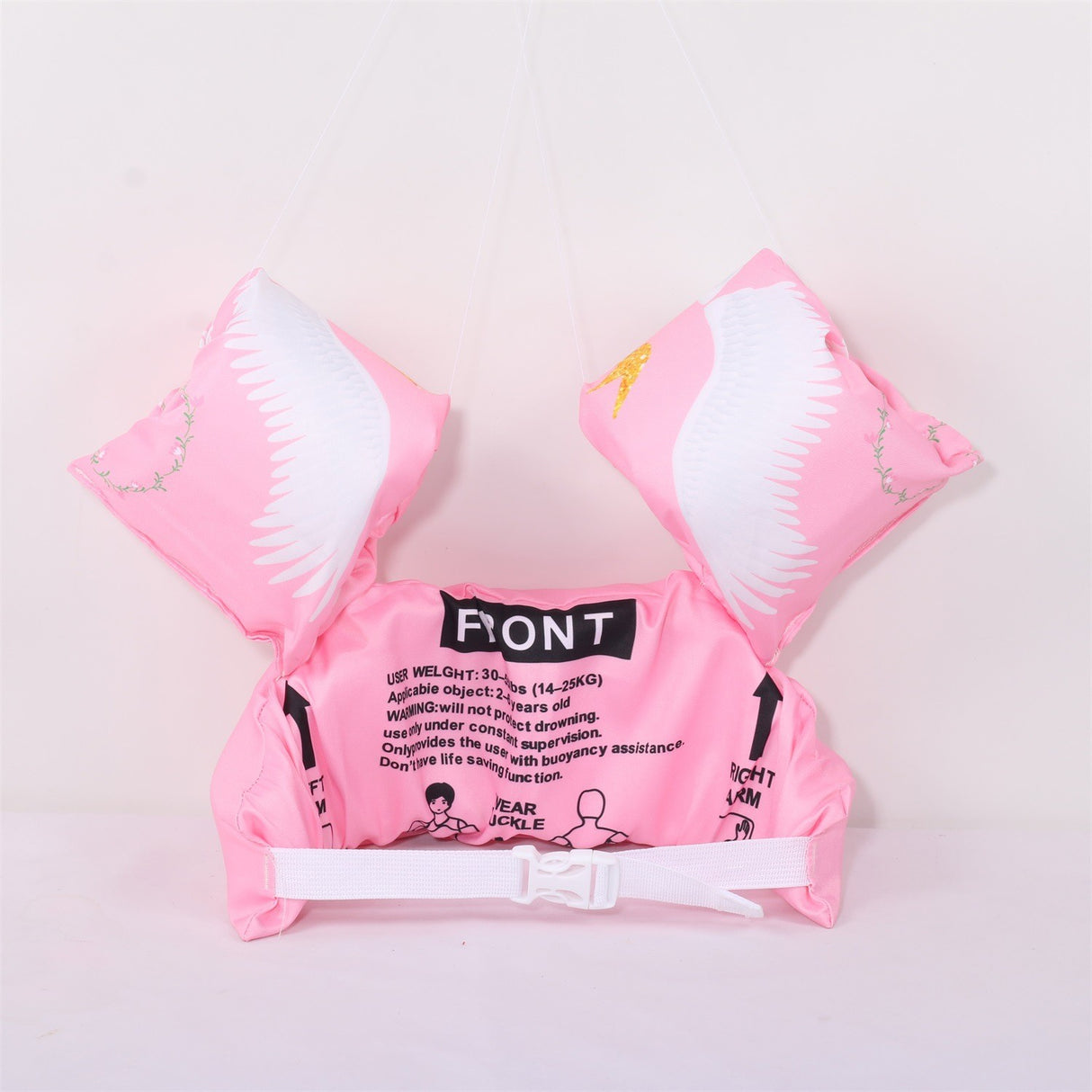 Vesta de salvare pentru copii cu aripioare de inot, Vivimall, Roz, Model lebede - vivimall.ro