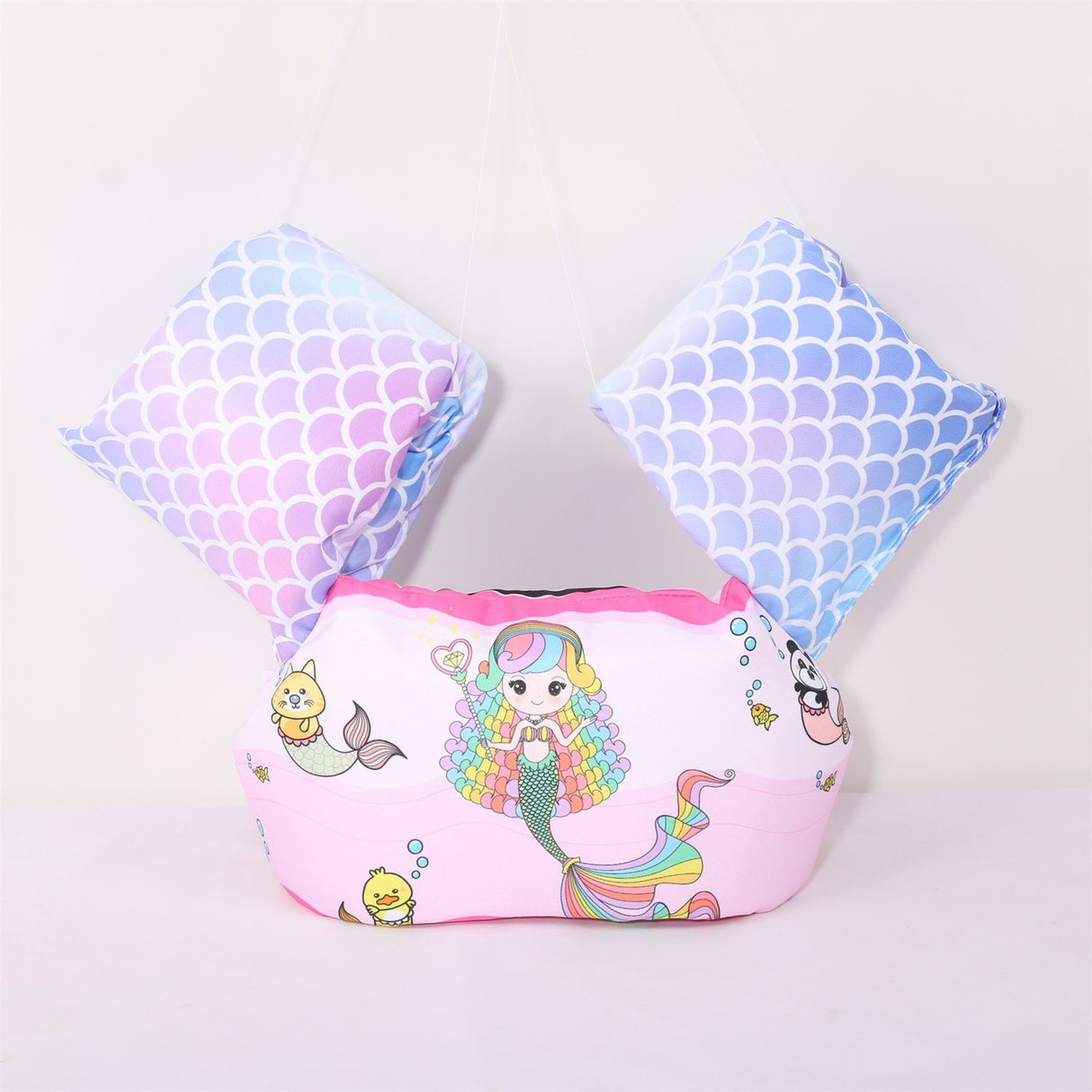 Vesta de salvare pentru copii cu aripioare de inot, Vivimall, Roz, Model sirena - vivimall.ro