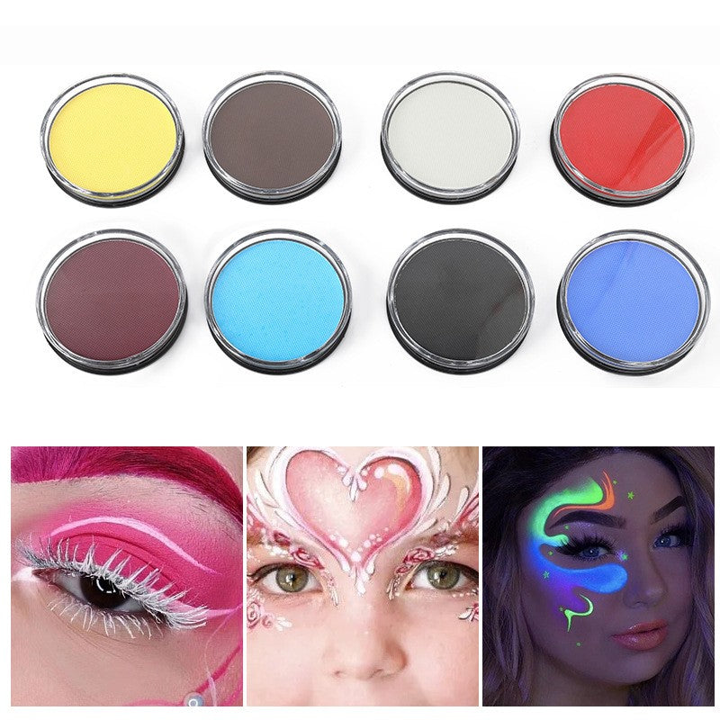 Vopsea pentru Fata si Corp, Vivimall, cu Pigment Fosforescent, 30 g, Activare cu Apa, Alb - vivimall.ro