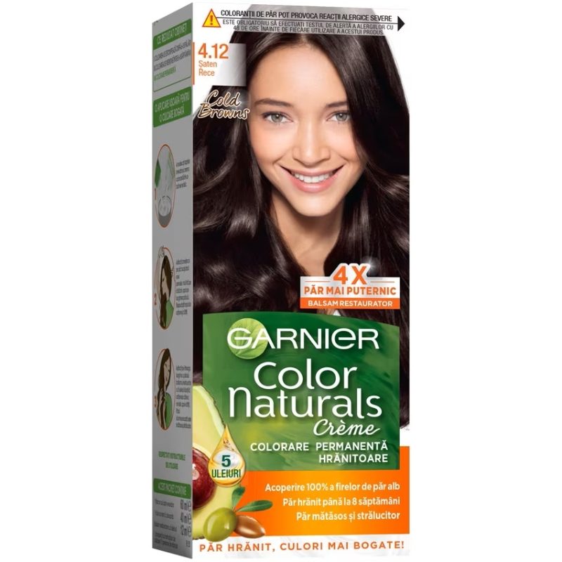 Hajfesték, Garnier Color Naturals, 4.12 Hideg Barna
