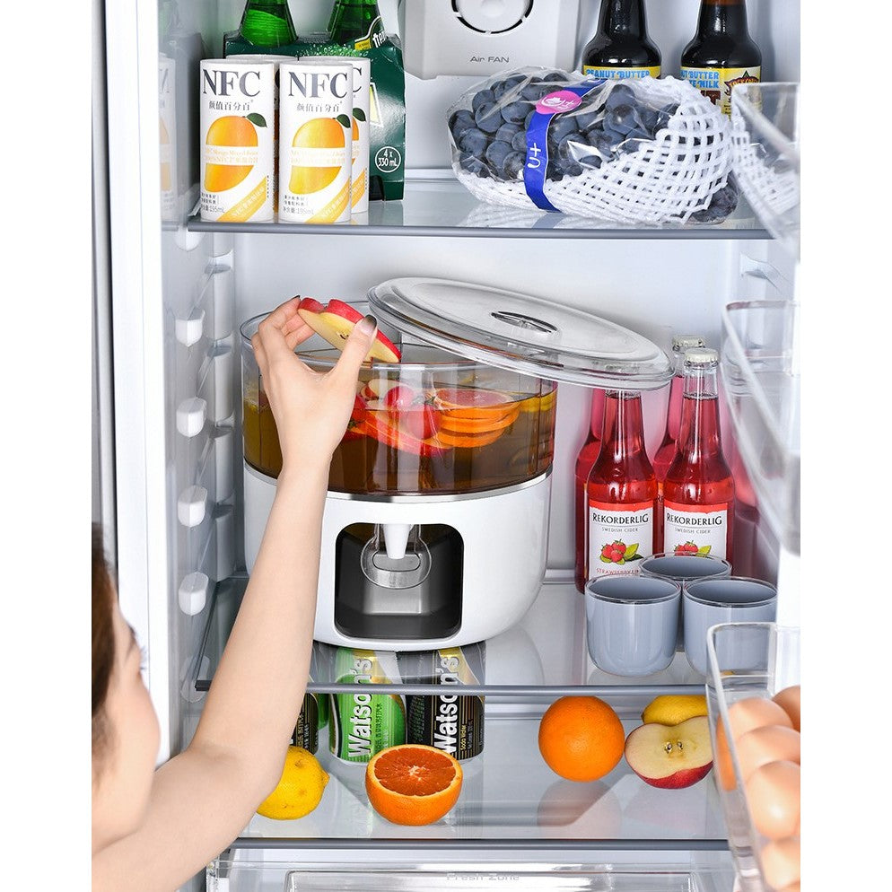Dozator de apa Vivimall, 3 compartimente rotative, capacitate mare de 3l, alb - vivimall.ro