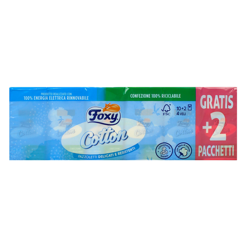 Bucăți de Hârtie SCOTTEX FAZZOLETTI TUTTI I GIORNI 4 VELI 10 PACCHETTI - Confortul zilnic