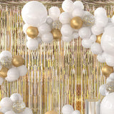 Perdea Franjurata, Vivimall, Model Decor Petrecere, pentru Fundal de Poze, Amenajare Colorata a Petrecerii, Dimensiune 100x200 cm, Gold Sampanie - vivimall.ro