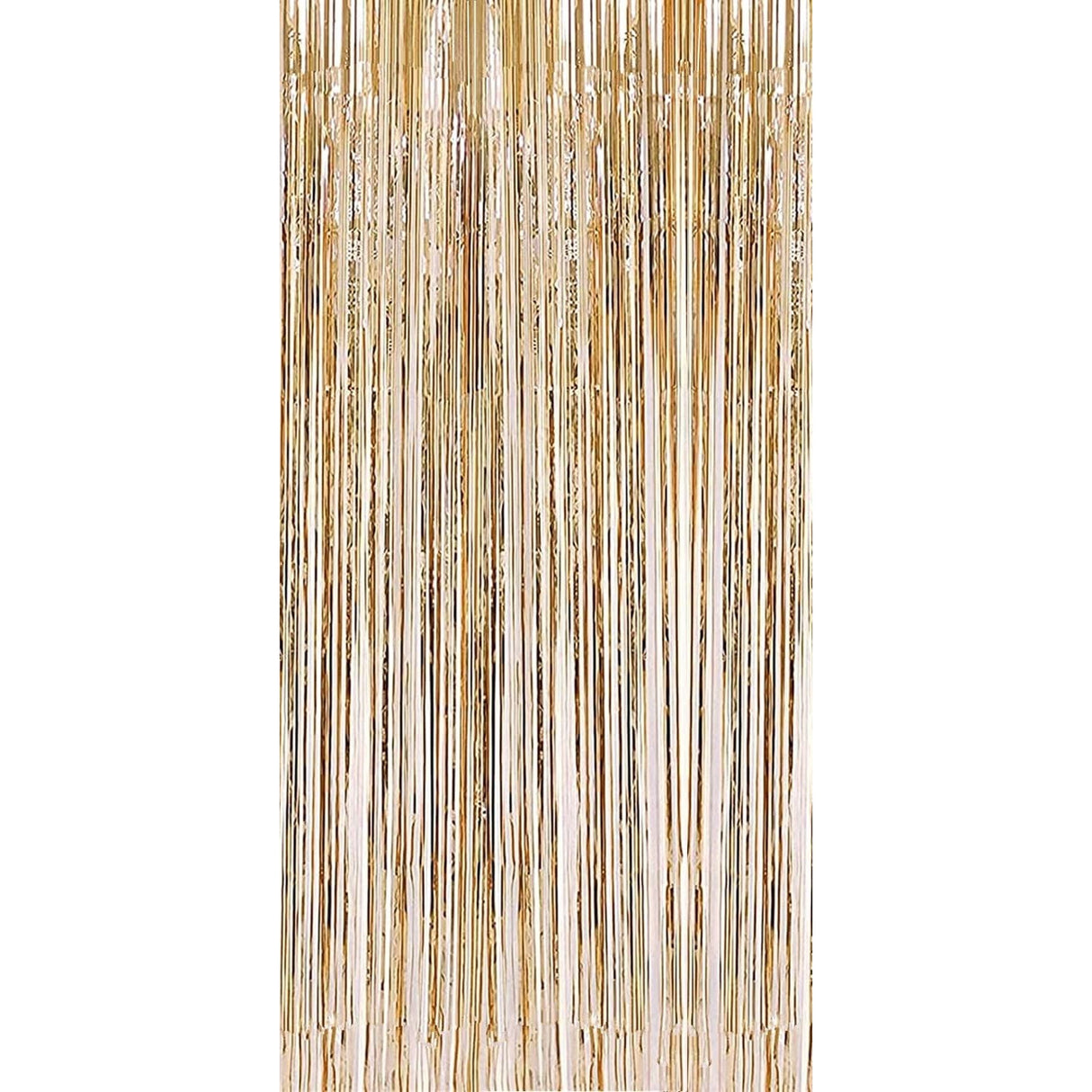 Perdea Franjurata, Vivimall, Model Decor Petrecere, pentru Fundal de Poze, Amenajare Colorata a Petrecerii, Dimensiune 100x200 cm, Gold Sampanie - vivimall.ro