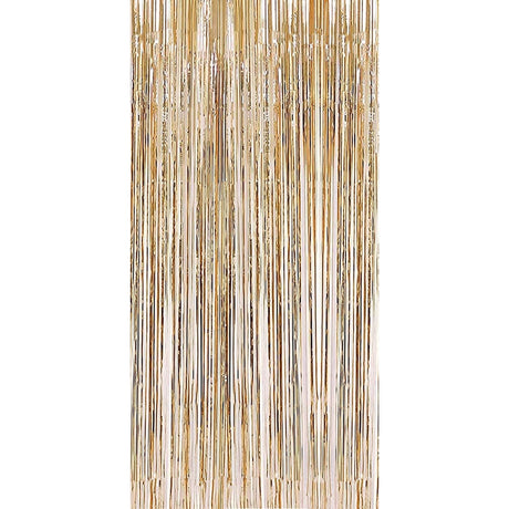 Perdea Franjurata, Vivimall, Model Decor Petrecere, pentru Fundal de Poze, Amenajare Colorata a Petrecerii, Dimensiune 100x200 cm, Gold Sampanie - vivimall.ro