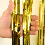 Perdea Franjurata, Vivimall, Model Decor Petrecere, pentru Fundal de Poze, Amenajare Colorata a Petrecerii, Dimensiune 100x200 cm, Gold - vivimall.ro