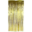 Perdea decorativă franjurată Gold 100x200 cm pentru fundal petrecere, vedere frontală completă