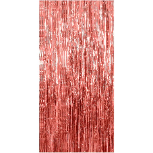 Perdea Franjurata, Vivimall, Model Decor Petrecere, pentru Fundal de Poze, Amenajare Colorata a Petrecerii, Dimensiune 100x200 cm, Rose Gold - vivimall.ro