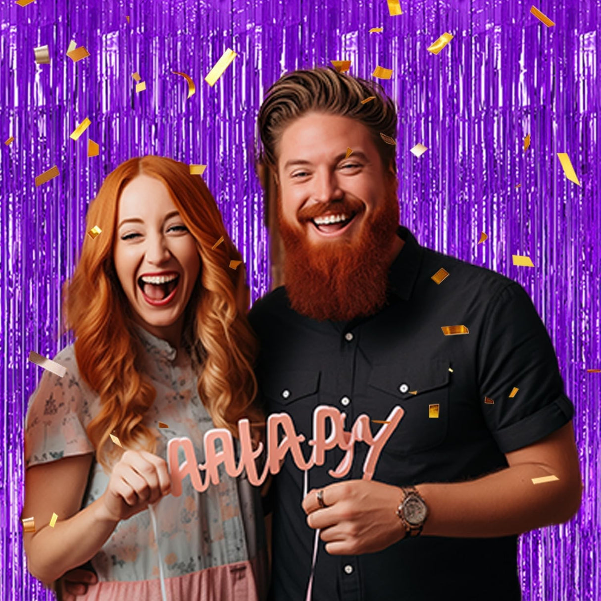 Perdea Franjurata, Vivimall, Model Decor Petrecere, pentru Fundal de Poze, Amenajare Colorata a Petrecerii, Dimensiune 100x200 cm, Mov Deschis - vivimall.ro