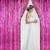 Perdea Franjurata, Vivimall, Model Decor Petrecere, pentru Fundal de Poze, Amenajare Colorata a Petrecerii, Dimensiune 100x200 cm, Roz Inchis - vivimall.ro