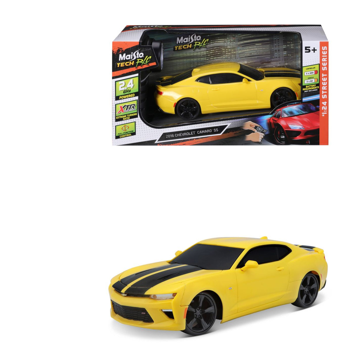 MAISTO MASINUTA CU TELECOMANDA 2.4GHz CHEVROLET CAMARO SS 2016 SCARA 1 LA 24