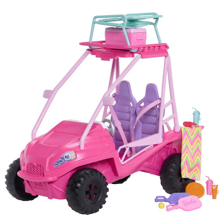 BARBIE MYSTERIES DETECTIVI PE PLAJA MASINUTA BUGGY SI ACCESORII
