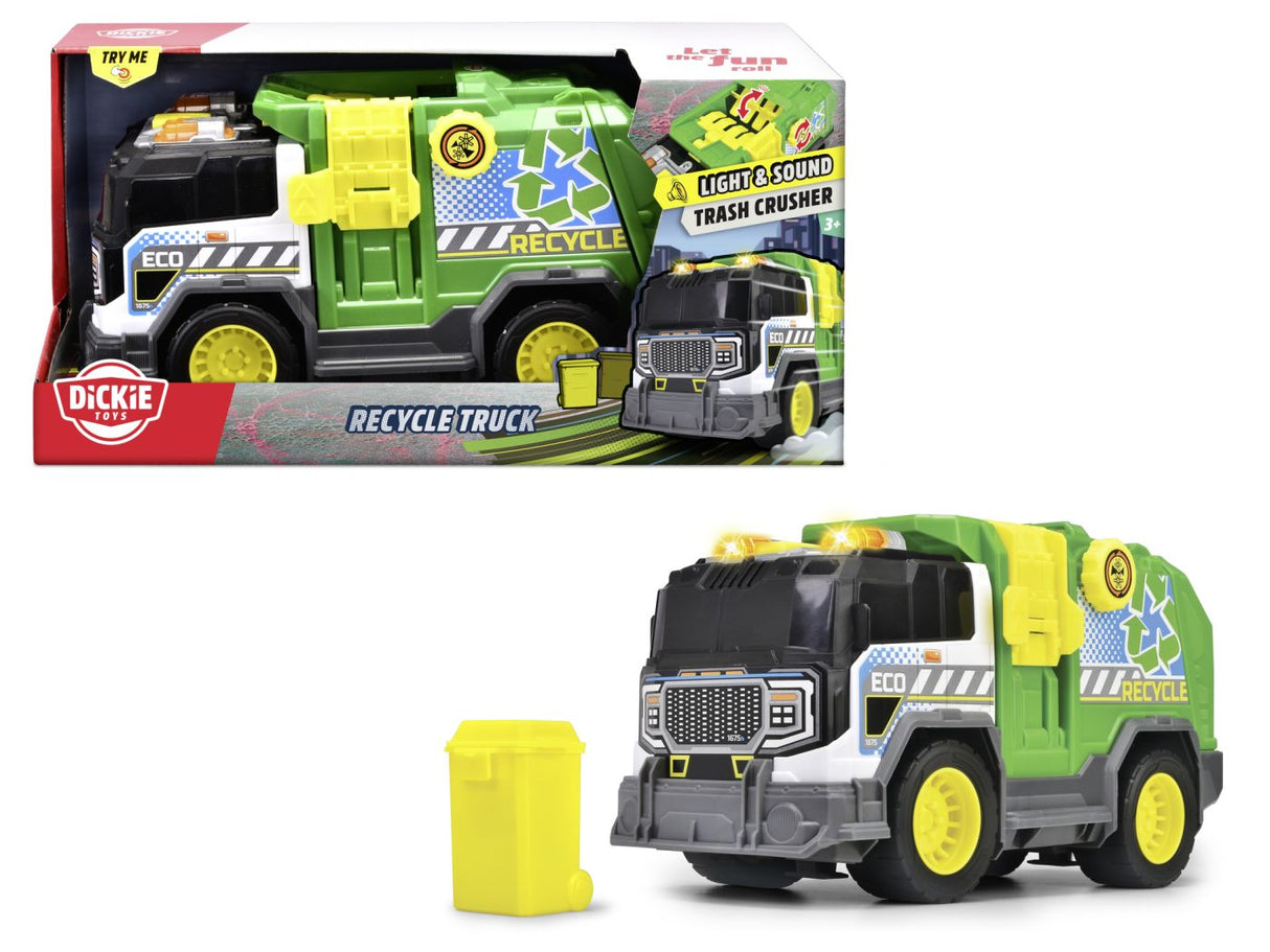 DICKIE CAMION DE RECICLARE CU LUMINI SI SUNETE 30CM