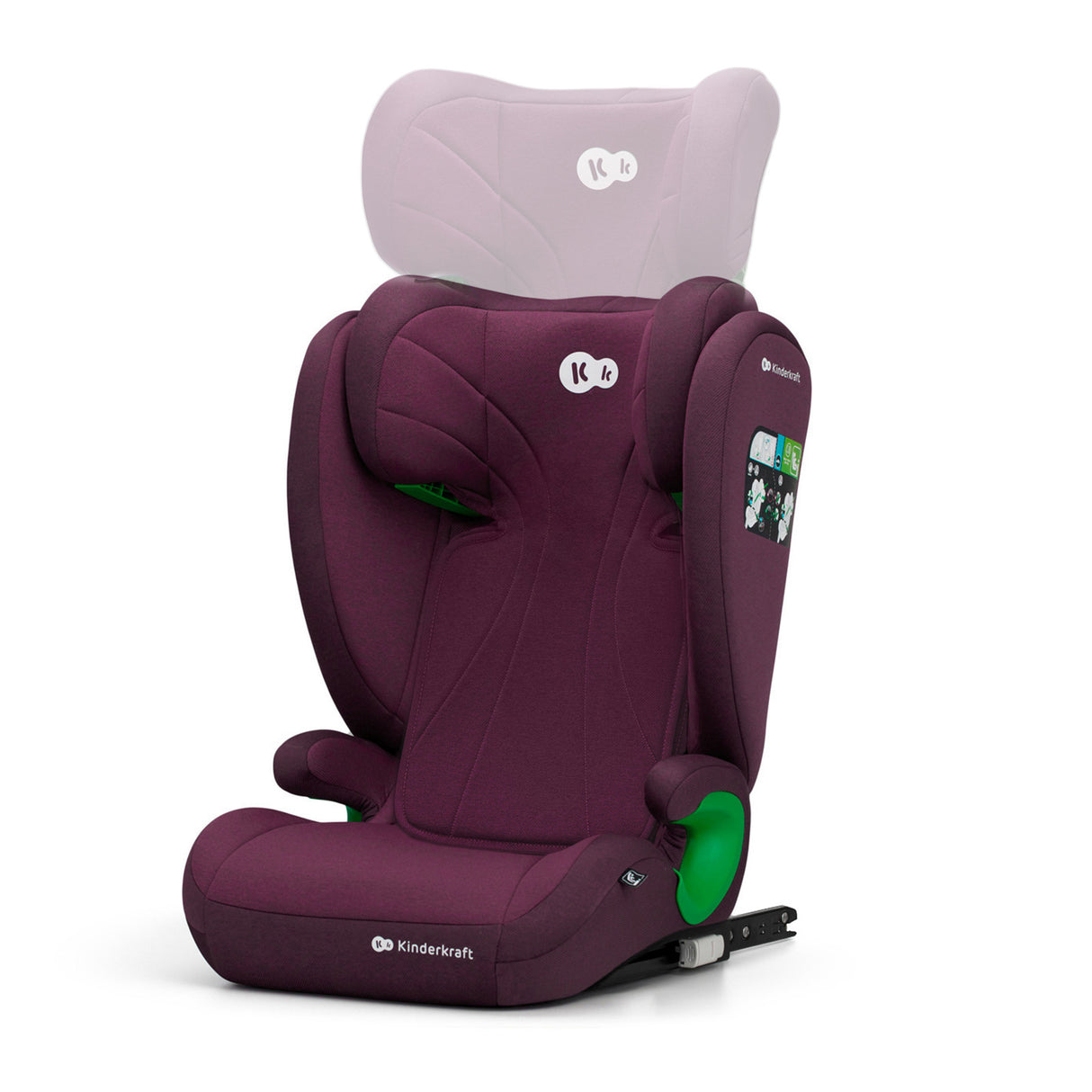 SCAUN AUTO KINDERKRAFT JUNIOR FIX2, I-SIZE 100-150 CM, CHERRY RED