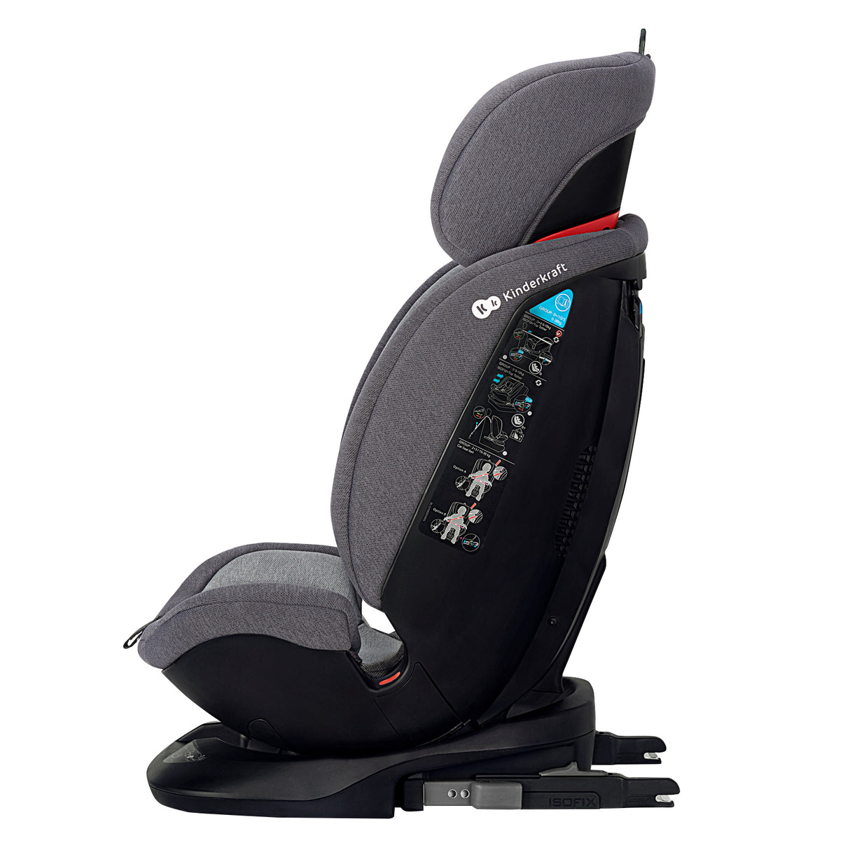 SCAUN AUTO KINDERKRAFT XPEDITION ROTATIV, 0-36 KG, CU ISOFIX, GREY