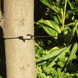 Sfoara pentru Uscarea Hainelor, Vivimall, Uscator Sfoara Portabila, 12 Clips-uri Incluse, Lungime 180 cm, PP Cablu de Otel, Negru - vivimall.ro