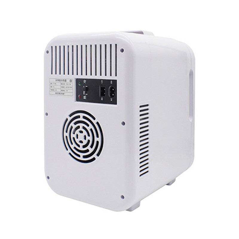 Mini frigider cosmetice, Vivimall, dubla functie de incalzire/racire, portabil, 12L, alb - vivimall.ro