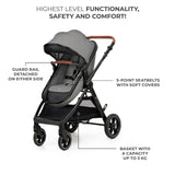 CARUCIOR KINDERKRAFT ESME, 3 IN 1, MOONLIGHT GREY