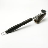 Perie de Sarma pentru Gratar, Vivimall, Maner 45 cm, din Otel inoxidabil, 45X7X10,  Negru - vivimall.ro