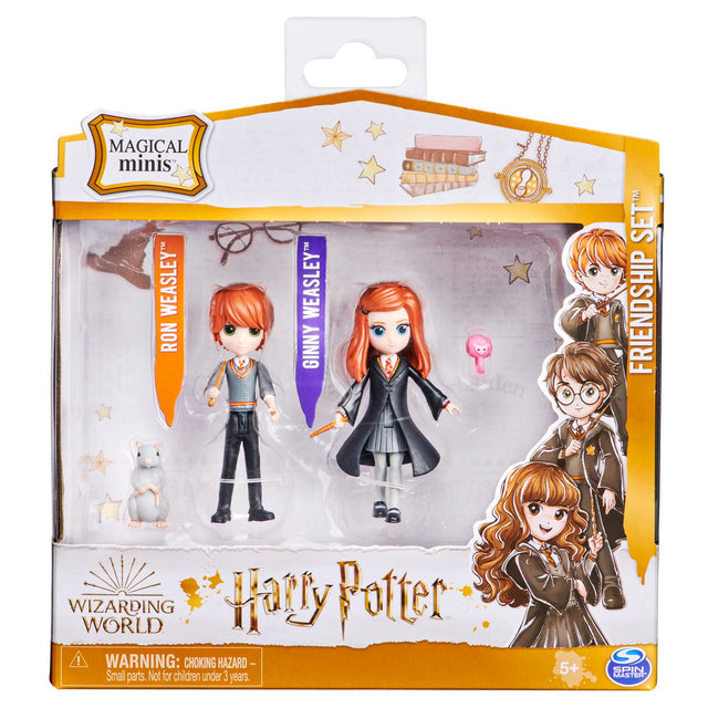 HARRY POTTER WIZARDING WORLD MAGICAL MINIS SET 2 FIGURINE RON SI GINNY WEASLEY