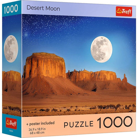 PUZZLE TREFL 1000 COLECTIA SUA LUNA IN DESERT POSTER INCLUS